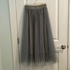 Long Tulle Skirt
